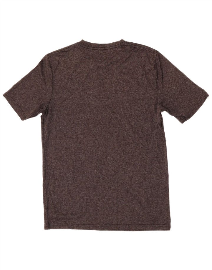 Camiseta masculina Volcom pequena cinza manchada de nylon