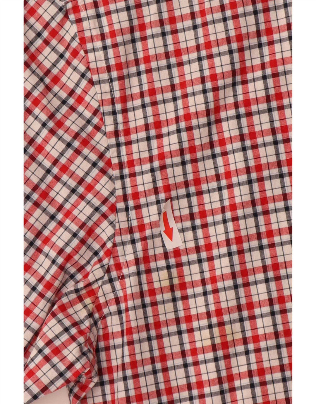 Camisa masculina Tommy Hilfiger Custom Fit pequena vermelha xadrez de algodão