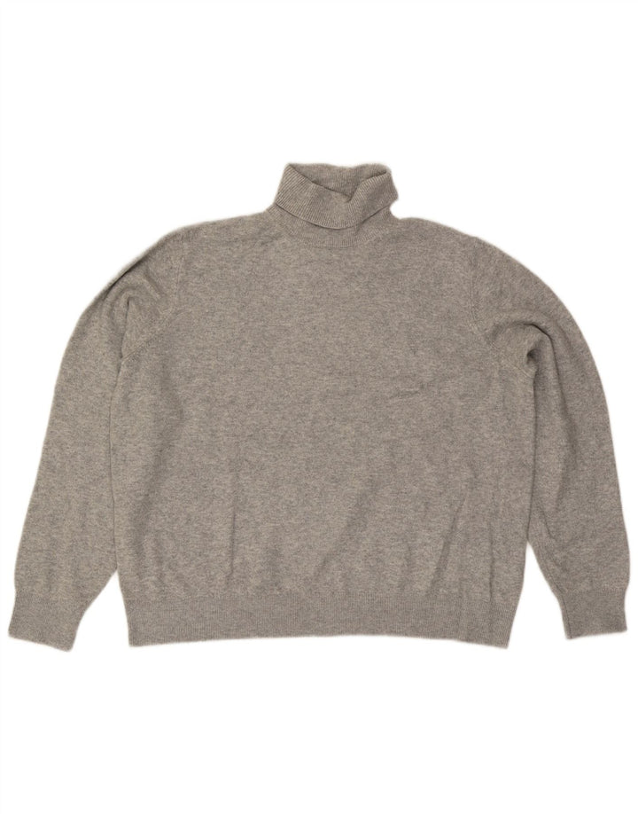 Suéter feminino Marks & Spencer com gola redonda Reino Unido 16 grande cinza manchado