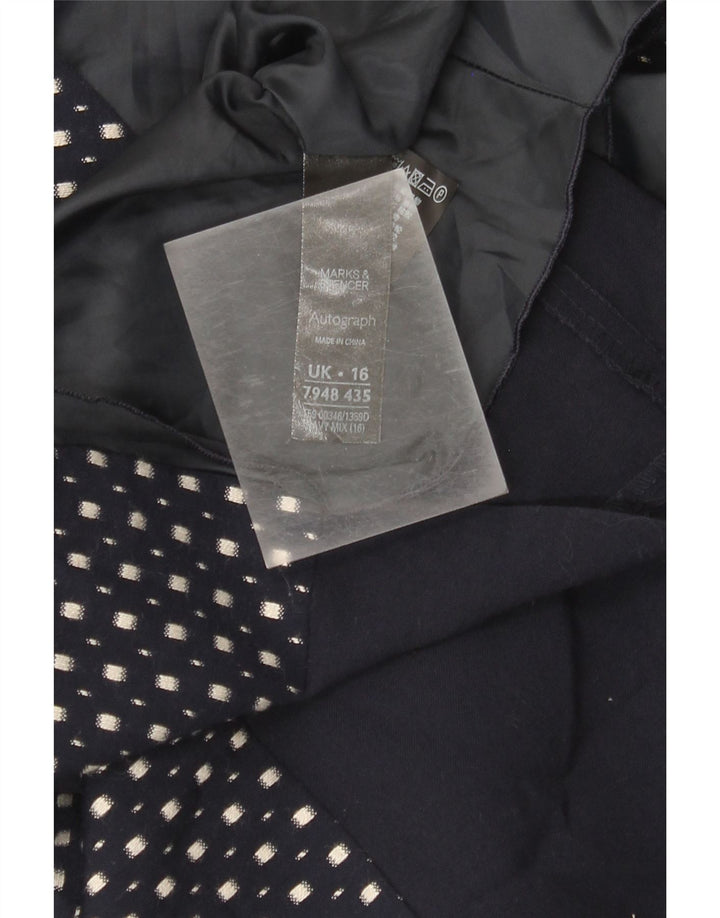 Vestido bainha feminino Marks & Spencer UK 16 grande azul marinho manchado