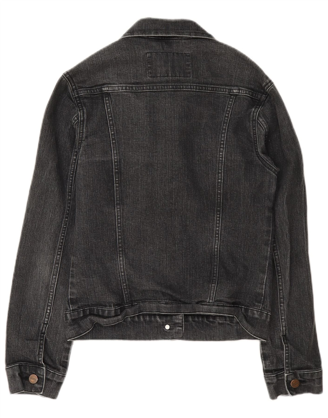 Jaqueta jeans feminina Wrangler UK 12 algodão cinza médio