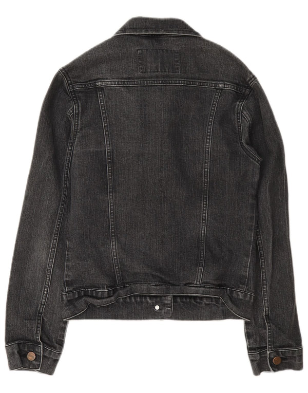 Jaqueta jeans feminina Wrangler UK 12 algodão cinza médio