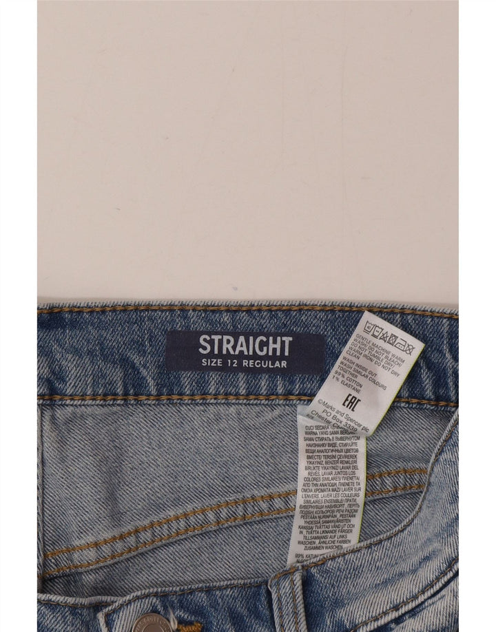 Jeans Marks & Spencer Regular Straight Feminino UK 12 Médio W30 L25 Azul