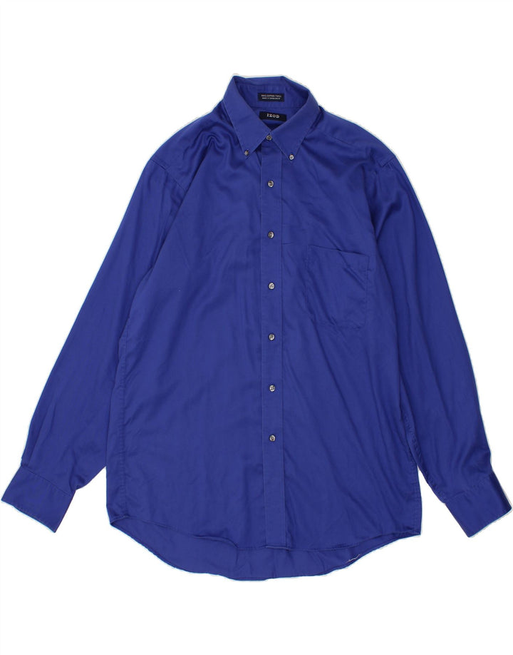IZOD Mens Shirt Size 16 Large Blue Cotton Vintage Izod and Second-Hand Izod from Messina Hembry 