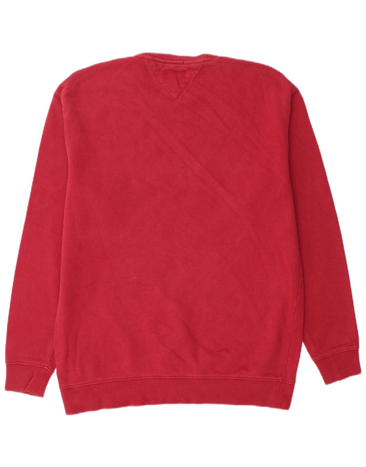 TOMMY HILFIGER Masculino Relaxed Fit Moletom Jumper Médio Algodão Vermelho