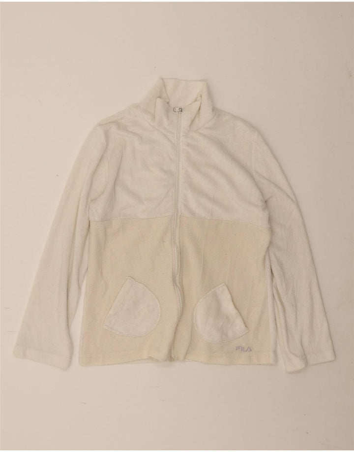 Jaqueta de lã feminina Fila UK 16 grande branco
