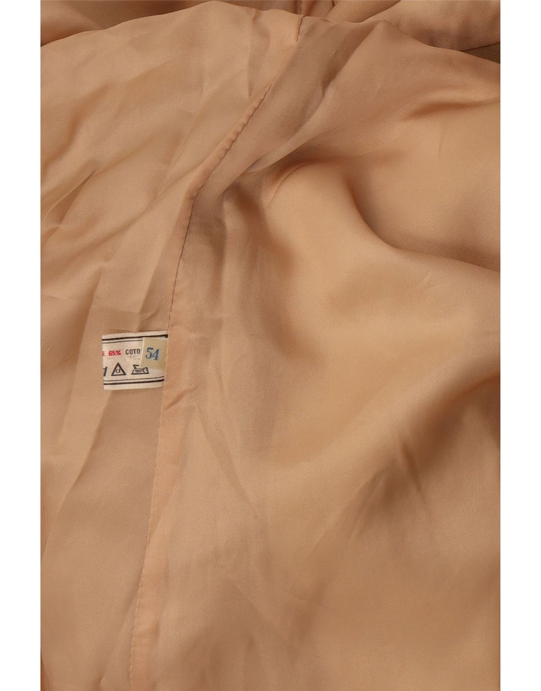 Trench Coat Vintage Masculino UK 38 Poliéster Bege Médio