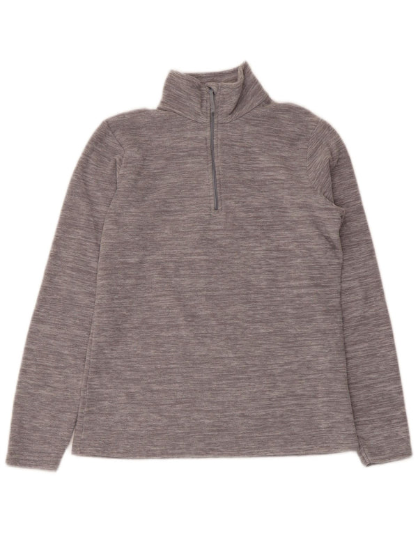 Suéter de lã feminino Mountain Warehouse com zíper e gola UK 8 pequeno cinza manchado
