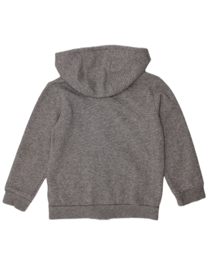 Suéter adidas masculino com capuz e zíper 5-6 anos algodão manchado cinza