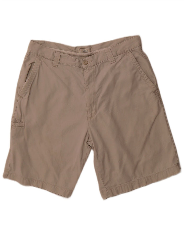 Shorts cargo feminino DOCKERS com ajuste relaxado W34 grande algodão bege