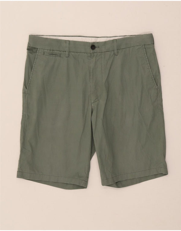 Shorts chino masculino Marks & Spencer W34 grande algodão verde