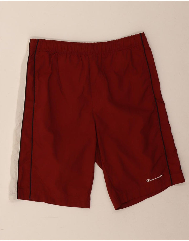Shorts esportivos masculinos Champion médio Borgonha Colourblock poliamida