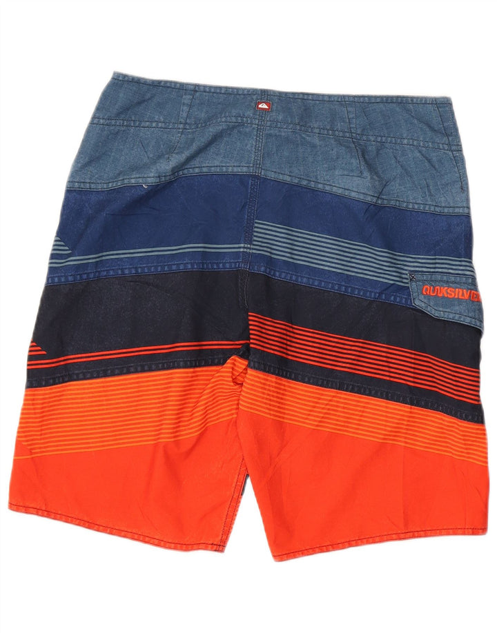Shorts de natação masculino gráfico QUIKSILVER médio listrado multicolorido