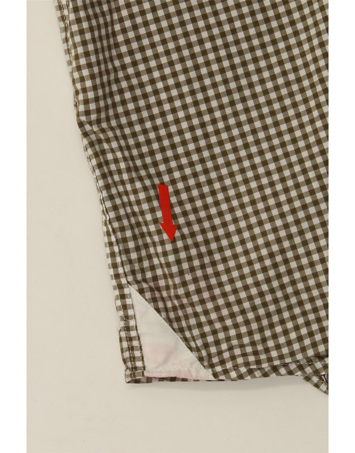 HUGO BOSS Mens Regular Fit Shirt XL Brown Gingham Cotton Vintage Hugo Boss and Second-Hand Hugo Boss from Messina Hembry 