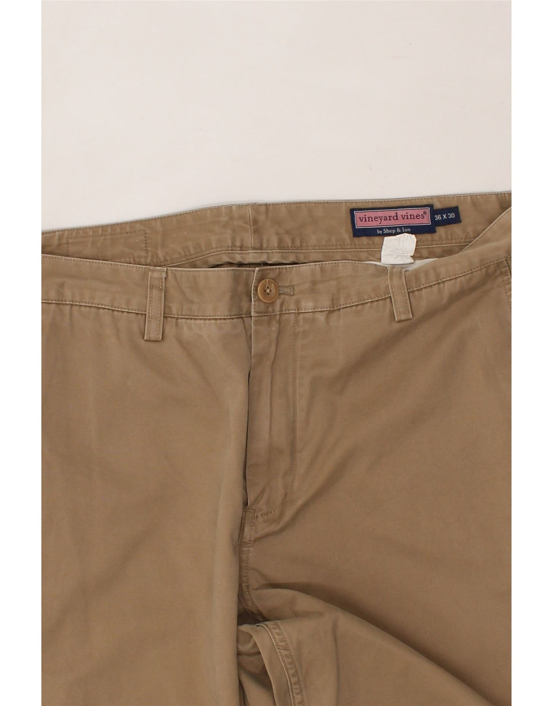 VINEYARD VINES Mens Straight Chino Trousers  W36 L30 Beige Cotton Vintage Vineyard Vines and Second-Hand Vineyard Vines from Messina Hembry 
