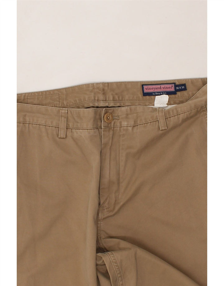 VINEYARD VINES Mens Straight Chino Trousers  W36 L30 Beige Cotton Vintage Vineyard Vines and Second-Hand Vineyard Vines from Messina Hembry 