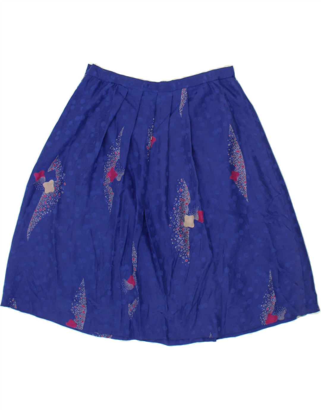 VINTAGE Womens Pleated Skirt W32 Large Blue Spotted Vintage Vintage and Second-Hand Vintage from Messina Hembry 