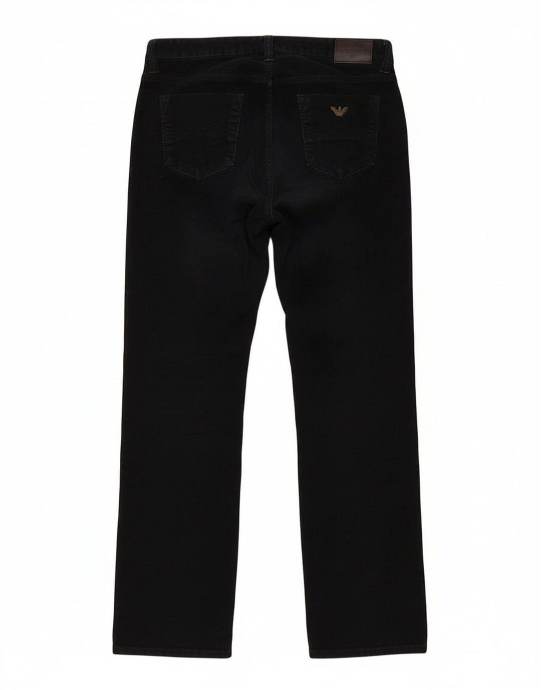 ARMANI Calça jeans reta feminina W28 L32 preta