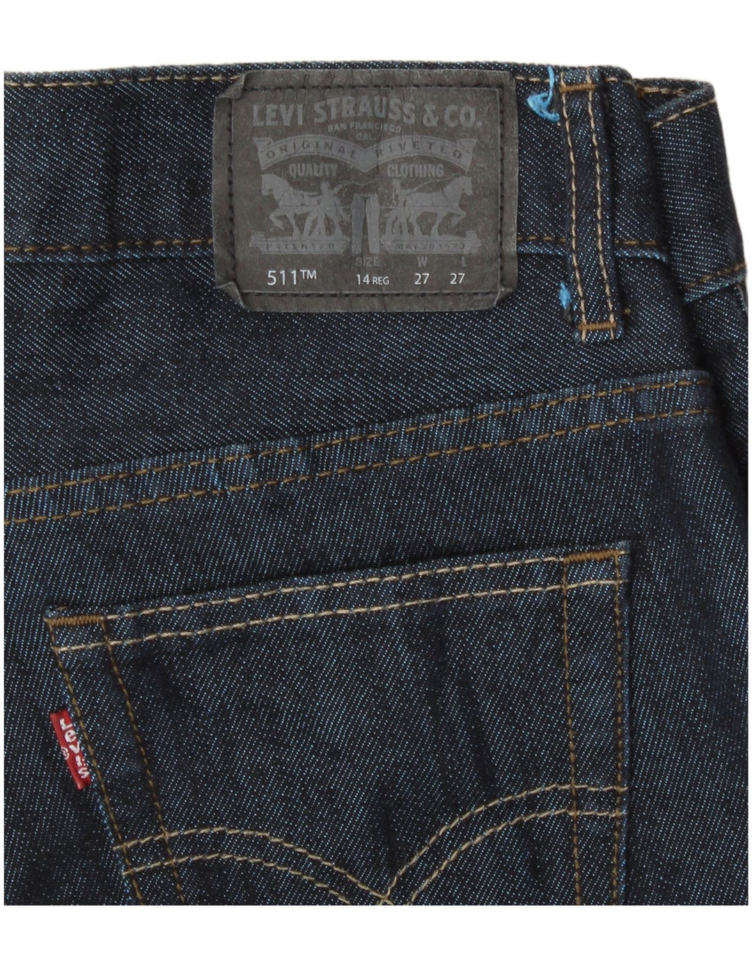 LEVI'S Girls 511 Slim Jeans 13-14 Anos W27 L27 Azul Marinho