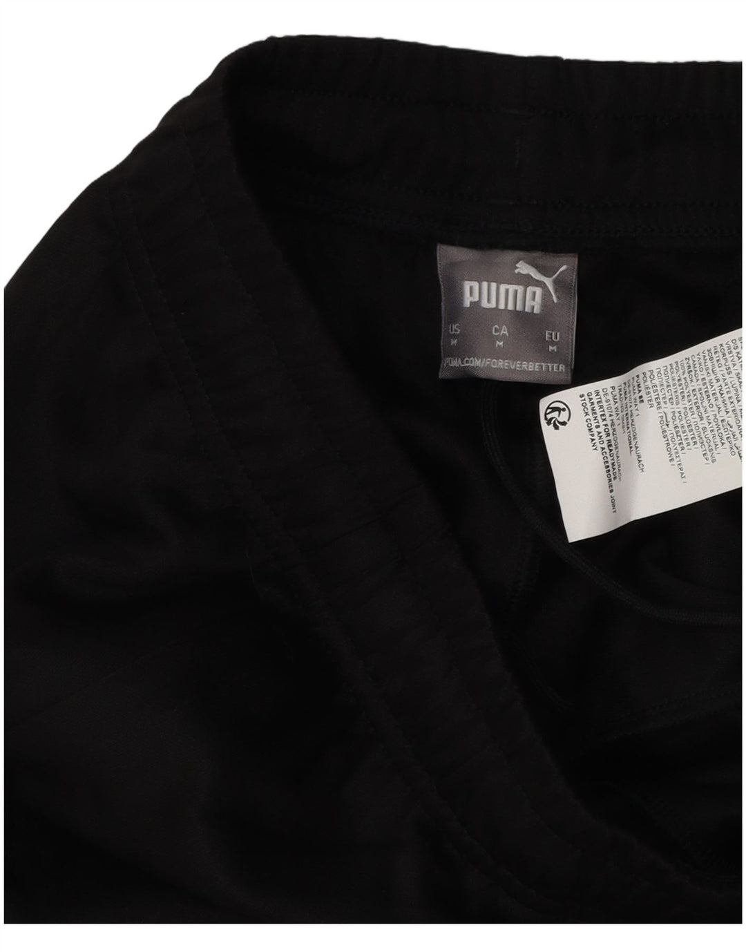 Calça de treino masculina Puma médio preto colorblock poliéster