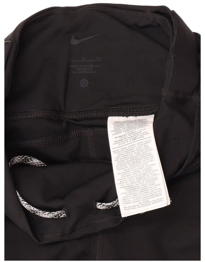 Nike Womens Graphic Leggings UK 8 Pequeno Poliéster Preto