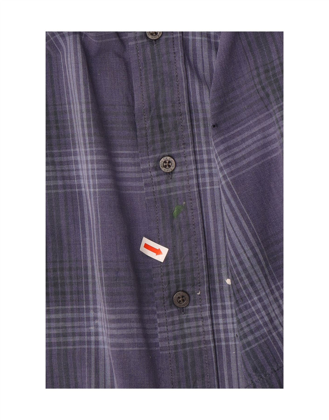 Calvin Klein Jeans Camisa masculina de manga curta grande algodão xadrez azul