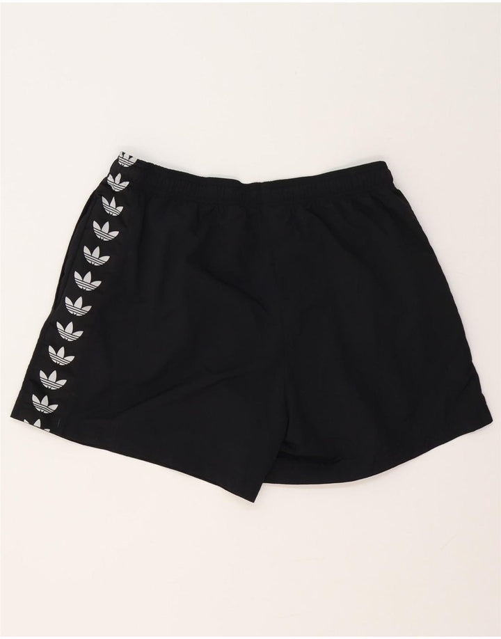 Shorts esportivos gráficos masculinos ADIDAS grande poliéster preto