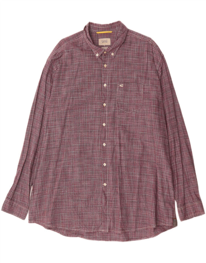 Camisa masculina de ajuste regular CAMEL ACTIVE 2XL listra vermelha