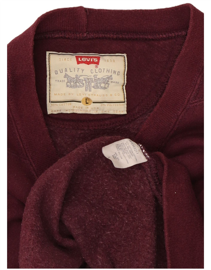LEVI'S Moletom Masculino Jumper Grande Algodão Marrom