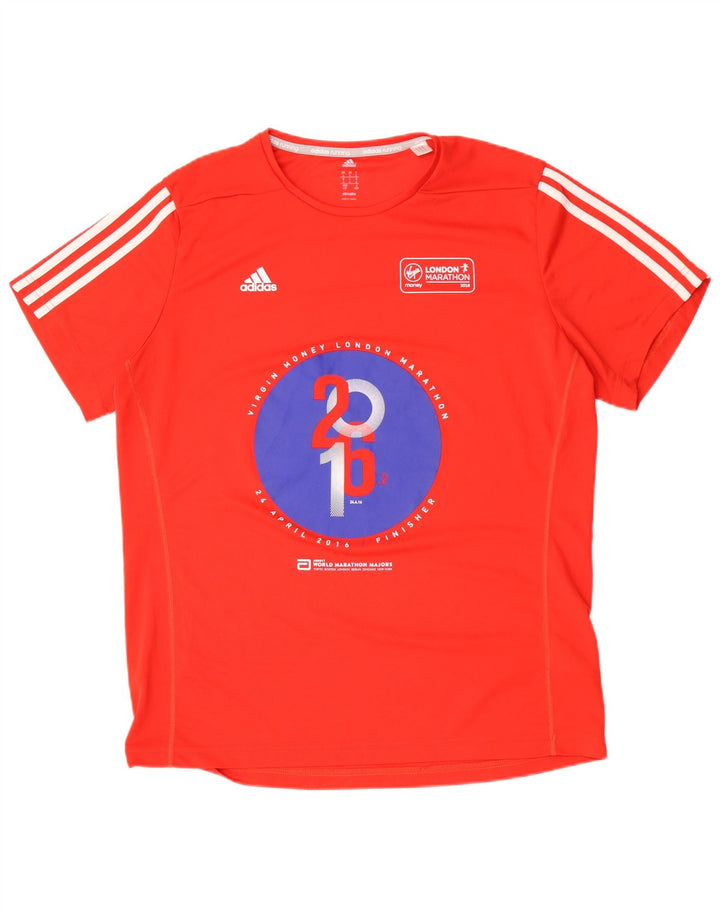 Camiseta Adidas Masculina Climalite Graphic Top Grande Poliéster Vermelho