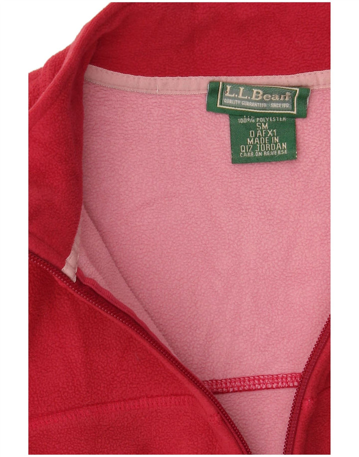Jaqueta de lã superdimensionada feminina L.L.Bean Reino Unido 10 poliéster vermelho pequeno