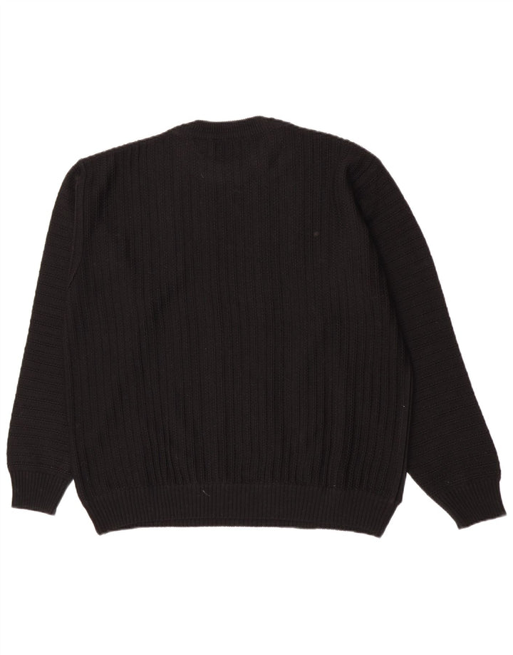 Suéter masculino Saffo com gola redonda IT 50 médio preto geométrico