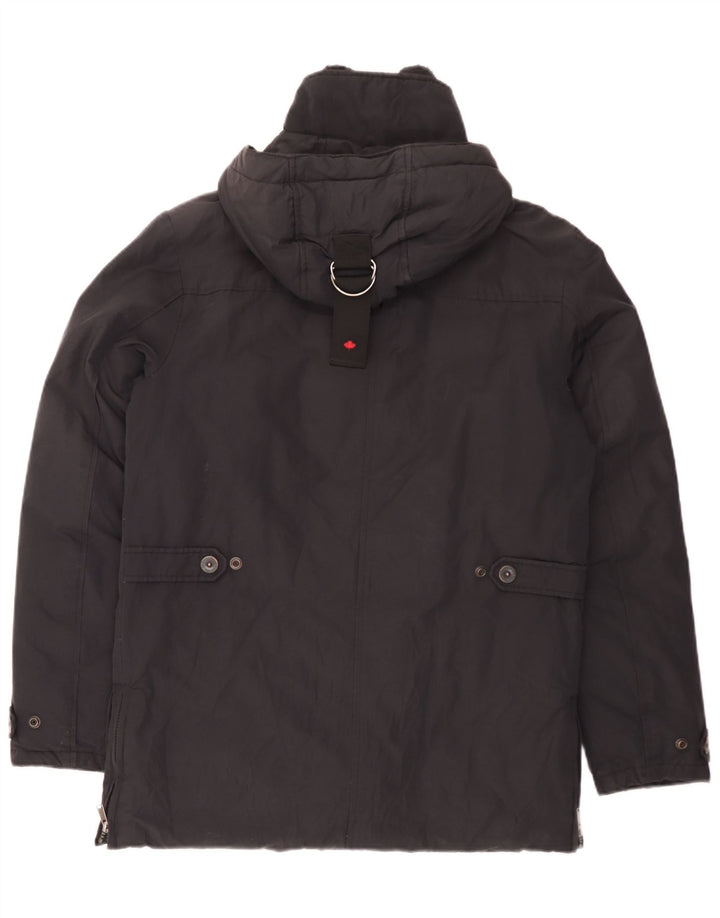 Jaqueta masculina acolchoada com capuz Canadiens IT 48 algodão preto médio