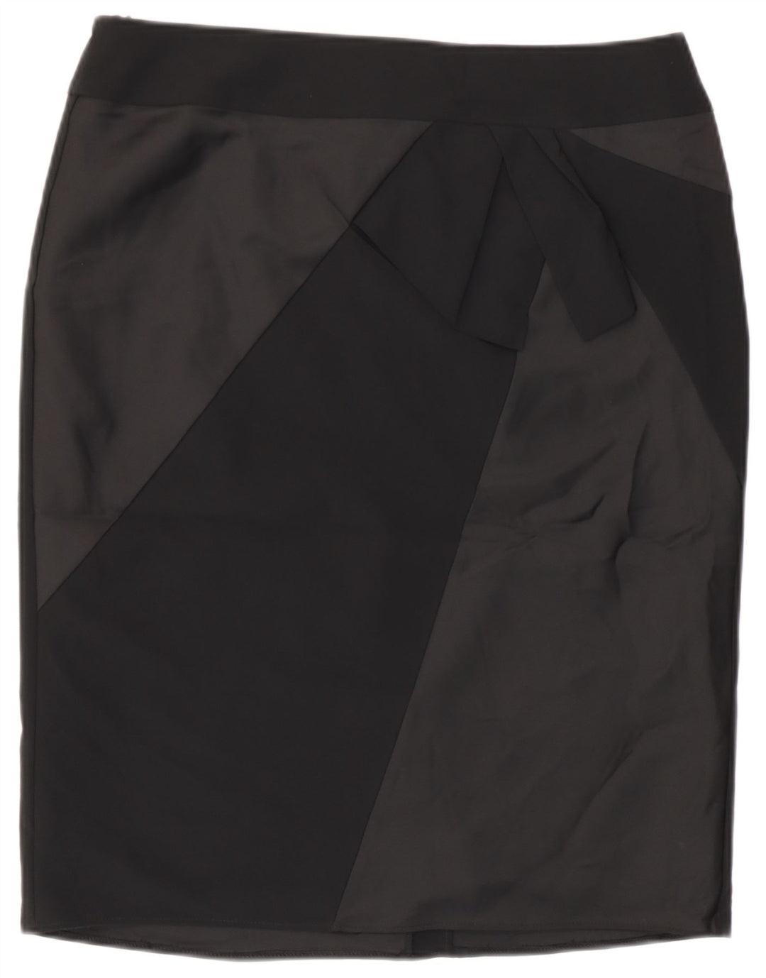 Saia lápis feminina Marks & Spencer Reino Unido 14 grande W32 poliéster preto