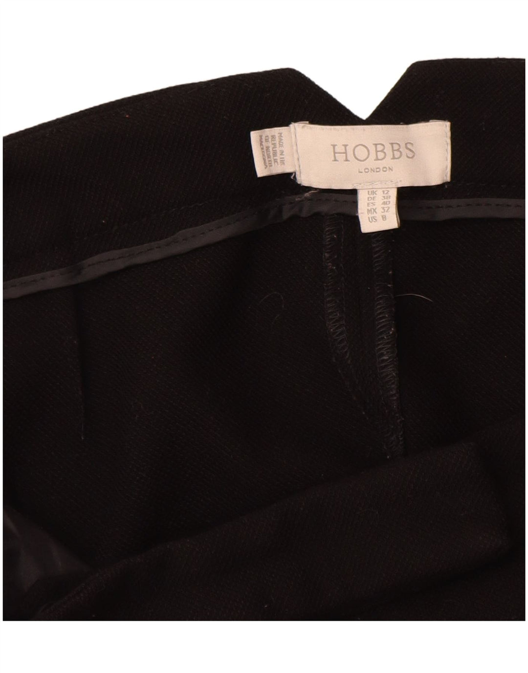 Calça Chino Feminina Hobbs Slim UK 12 Médio W32 L26 Poliéster Preto