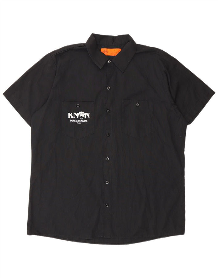 Camisa masculina Dickies de manga curta grande poliéster preto