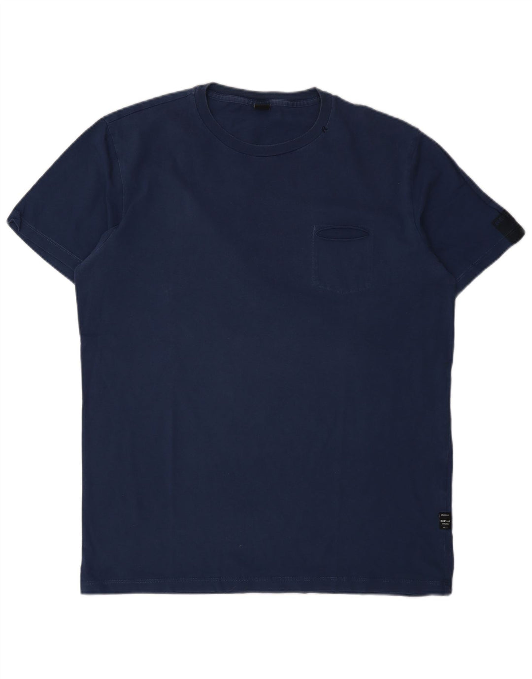 Camiseta masculina Replay Top XL azul marinho