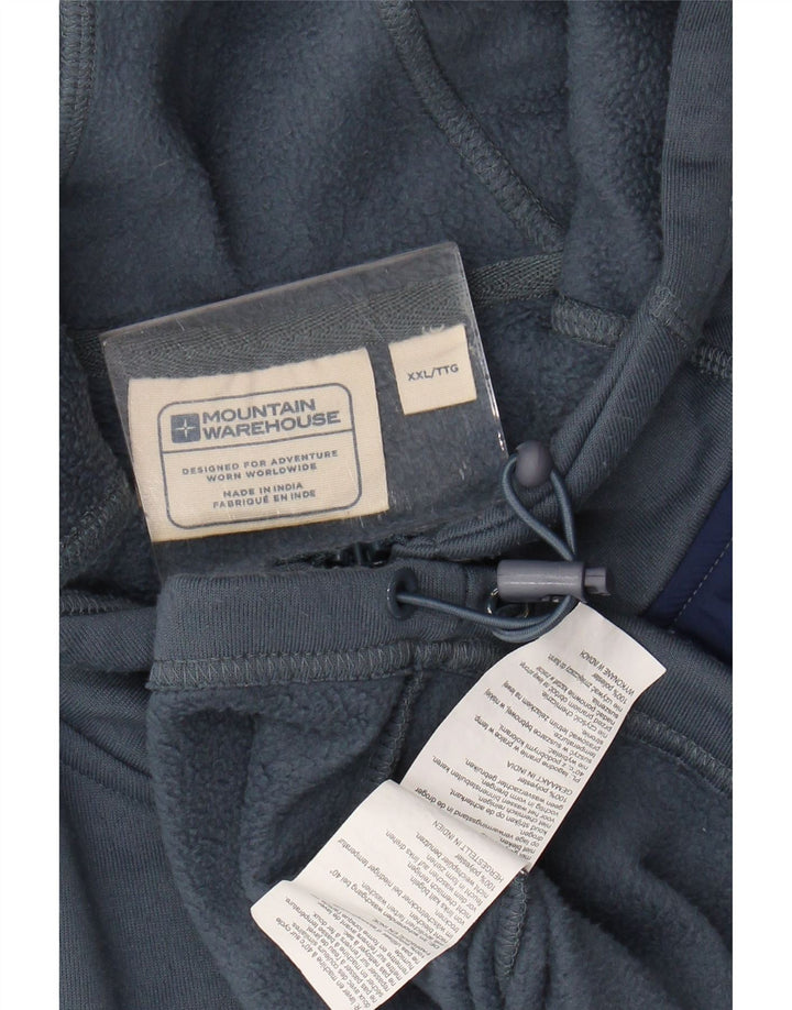 MOUNTAIN WAREHOUSE Suéter masculino com capuz e zíper 2XL poliéster azul