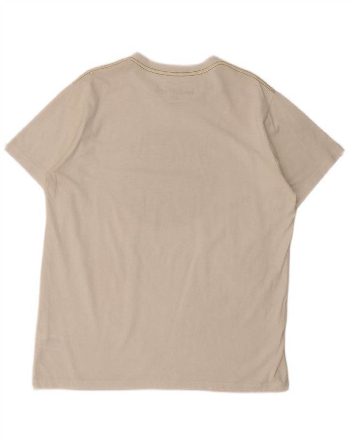 Camiseta gráfica masculina Weird Fish Top XL algodão branco