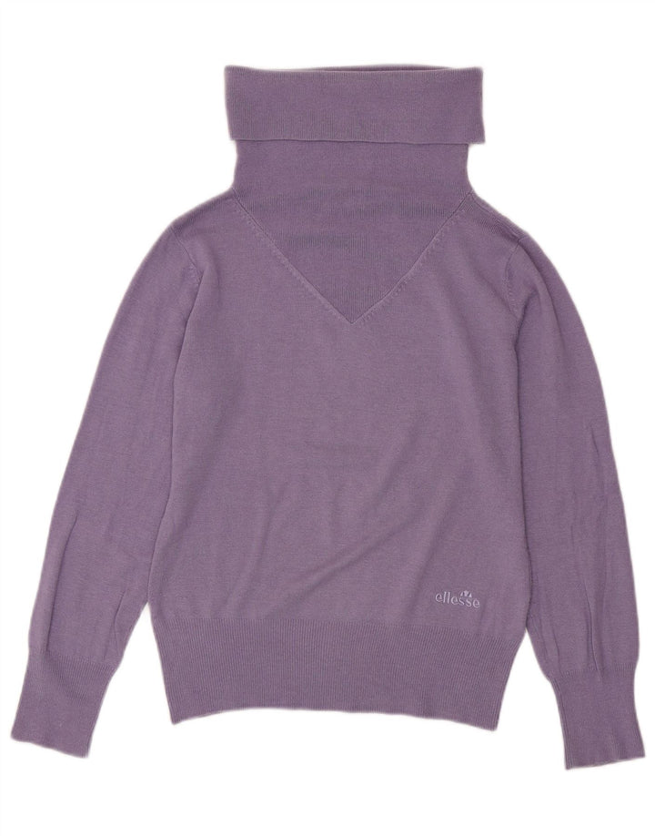 Suéter feminino ELLESSE com gola redonda IT 46 grande roxo modal
