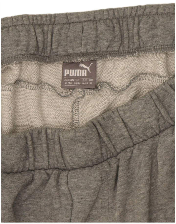 Shorts esportivos masculinos Puma XL cinza manchado de algodão