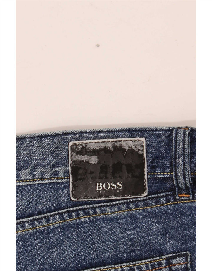 Hugo Boss Mens Jeans Soltos W38 L30 Azul Algodão