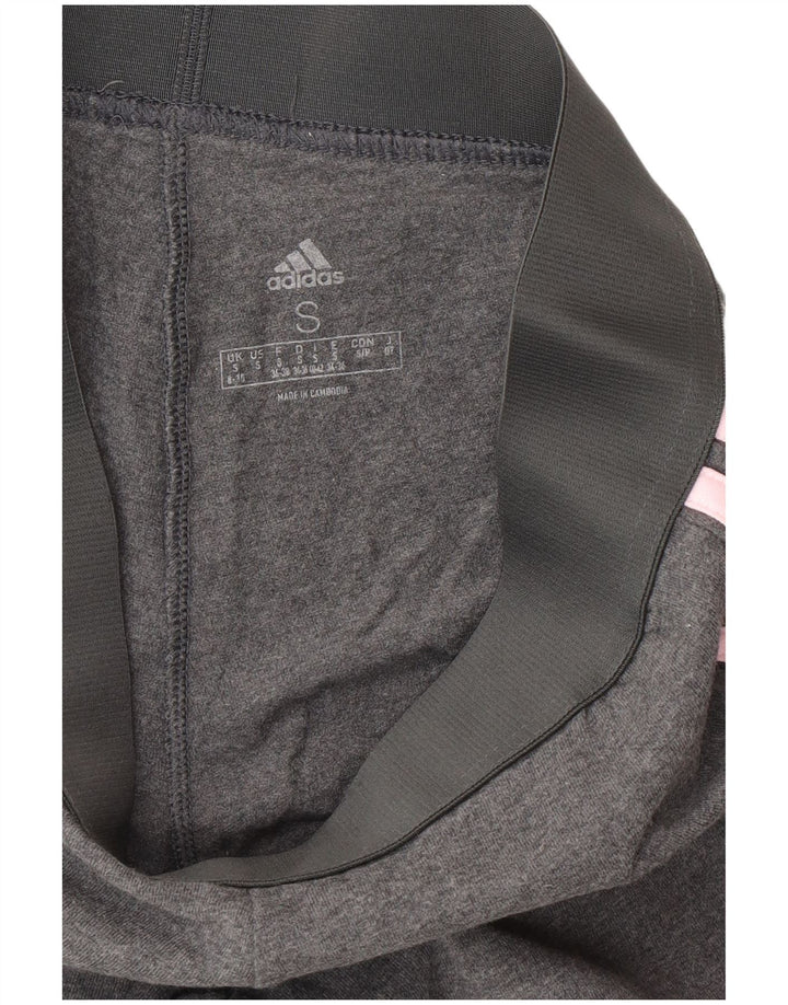 Leggings Adidas Femininas UK 8/10 Pequenas Cinza Algodão