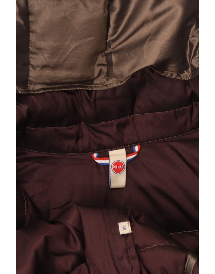 Jaqueta acolchoada com capuz feminino Colmar IT 46 grande marrom