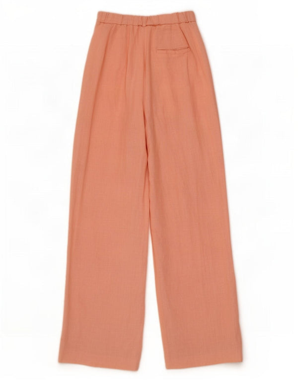 Zara Calça Chino Feminina Pegged Pequena W26 L30 Linho Rosa