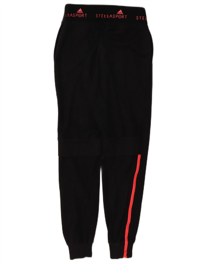 ADIDAS Womens Stella Graphic Tracksuit Calças Joggers UK 4/6 XS Preto