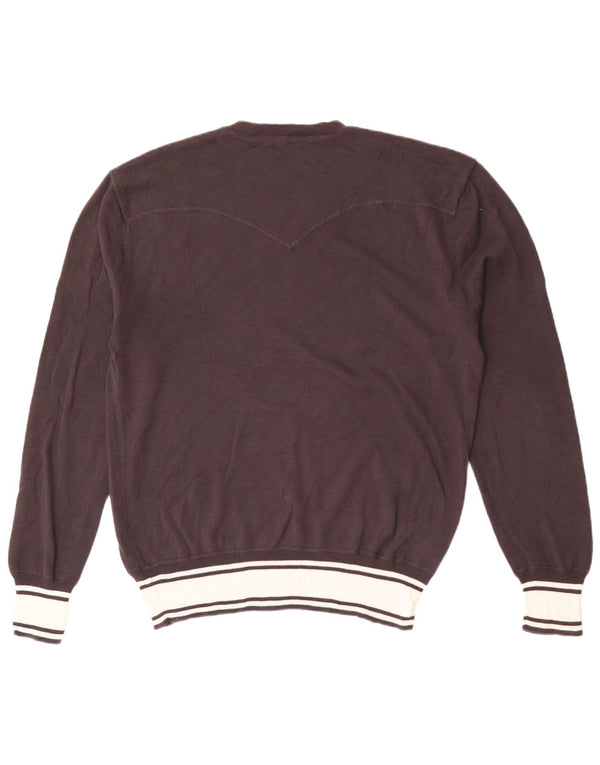 Suéter masculino Levi's com gola redonda XL de algodão marrom