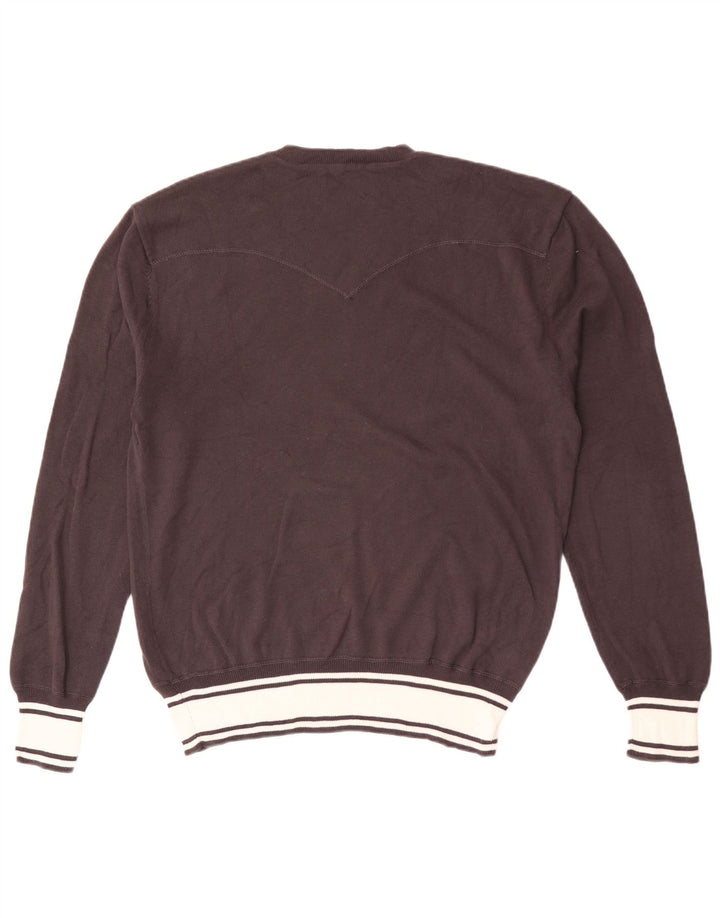 Suéter masculino Levi's com gola redonda XL de algodão marrom