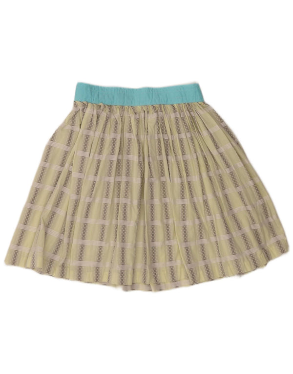 Saia plissada feminina vintage W26 pequena xadrez verde