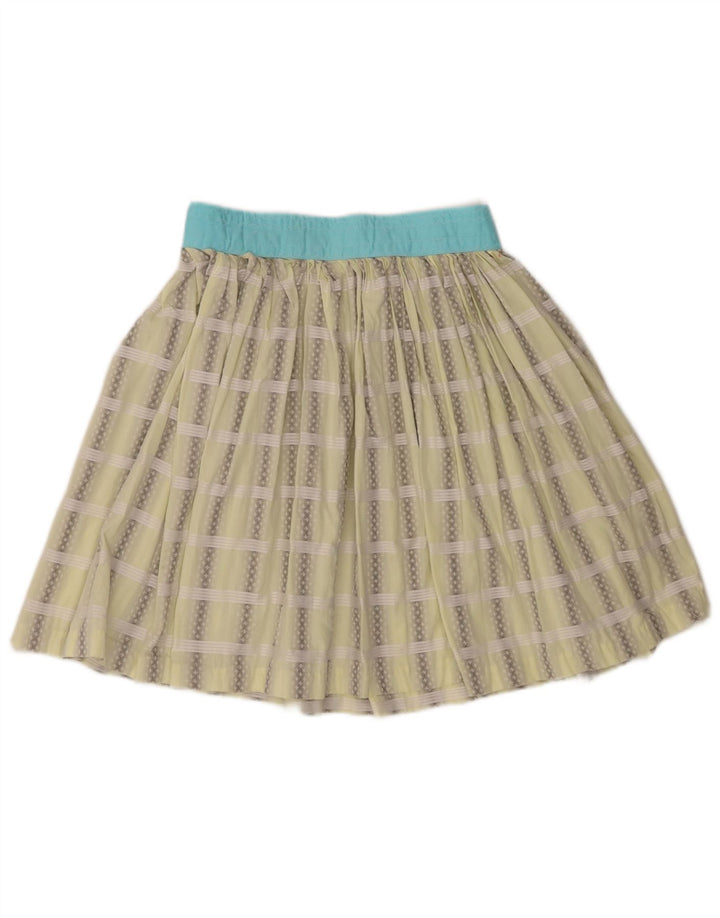 Saia plissada feminina vintage W26 pequena xadrez verde